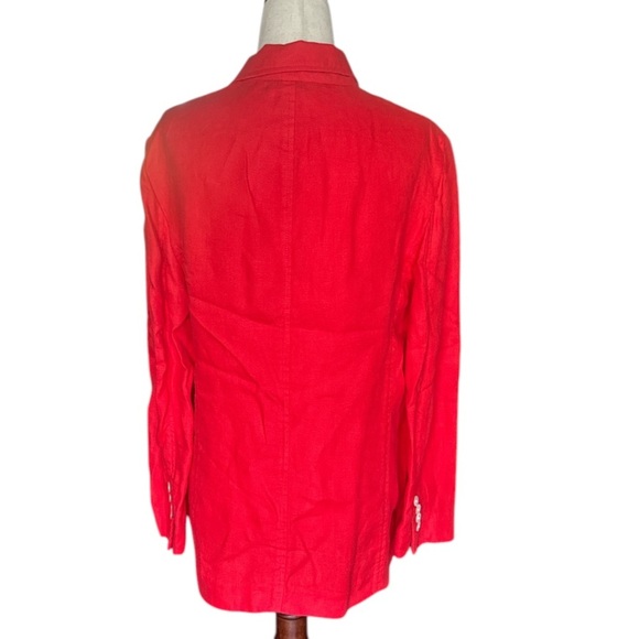 Lauren Ralph Lauren Red Linen Blazer - Picture 3 of 5